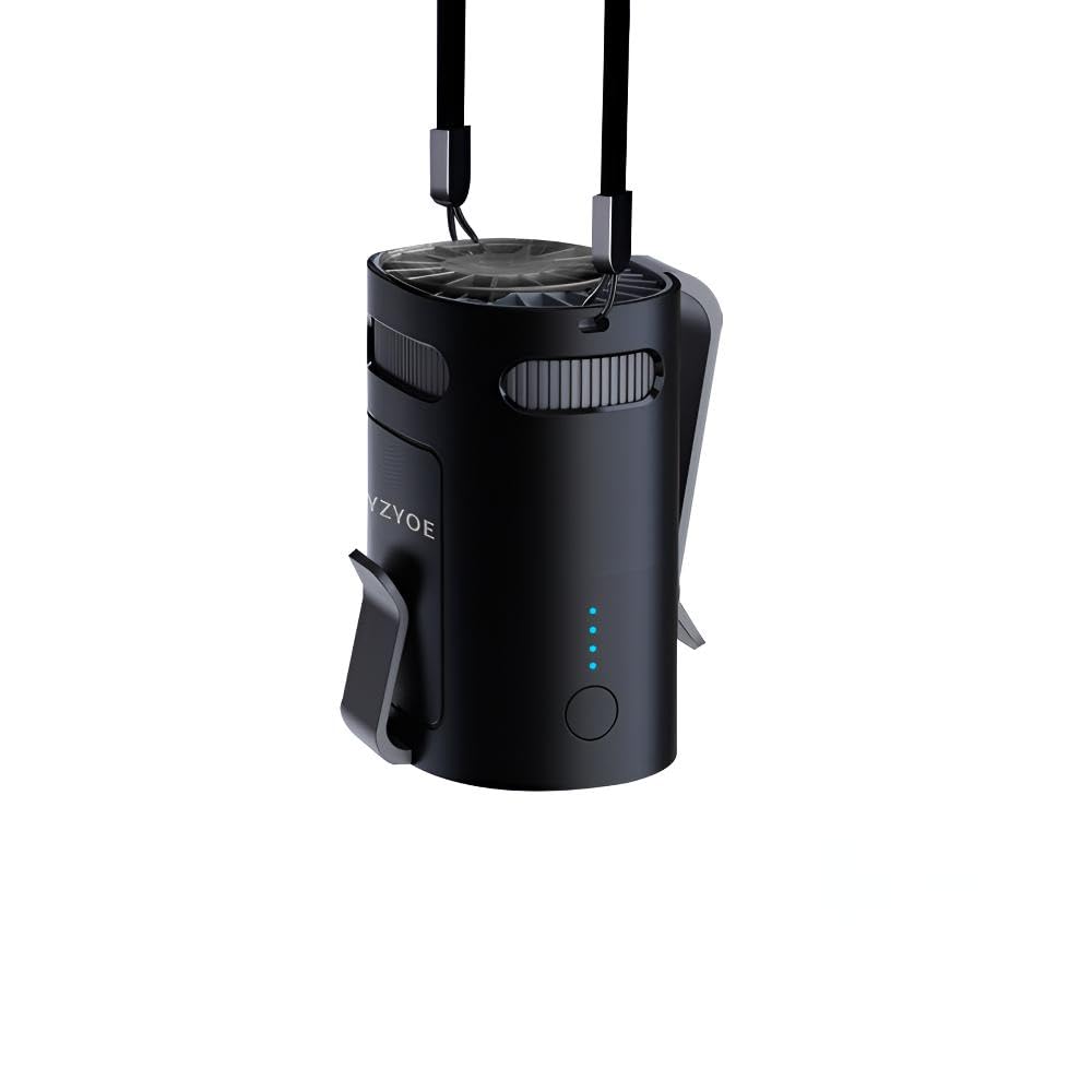 Rechargeable Portable Waist Fan, Ultra-light Outdoor Personal Hands-free Hanging Neck Fans, Strong Air Flow 4 Speeds 8000RPM.