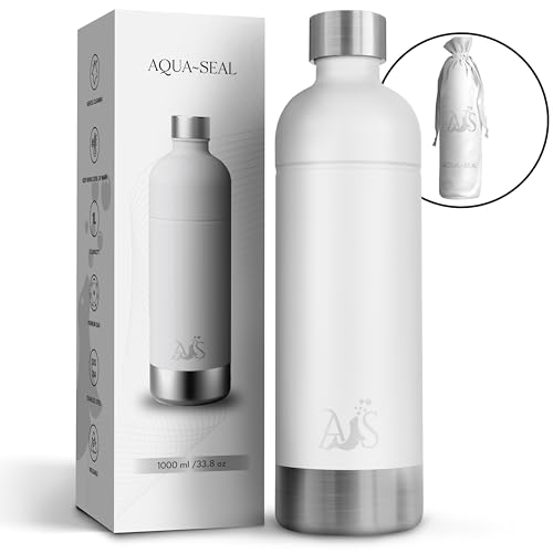 𝐀𝐐𝐔𝐀~𝐒𝐄𝐀𝐋® Edelstahlflasche–Trinkflasche für wassersprudler kompatibel...