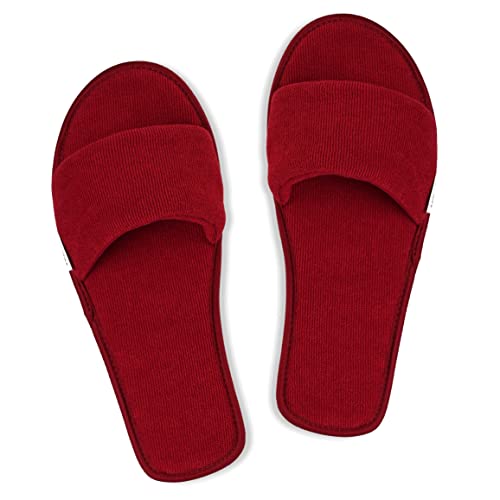 Image of Women's Home Slippers Indoor House Bedroom Room Carpet Open Toe Cloth Slippers Women Girls