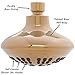 6 Function Adjustable Luxury Shower Head - High Pressure Boosting, Wall Mount, Bathroom Showerhead For Low Flow Showers, 2.5 GPM - Polished Brass