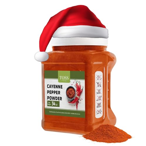 TOSS Cayenne Pepper Powder Bulk 40,000 Heat Units 34 Oz,