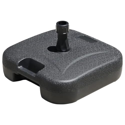 Base para Sombrilla 21 kg Rellenable con Agua – 45x45x14 cm, Compatible con Mástiles de 38 y 48 mm, Estable y Resistente para Terraza, Jardín o Patio – Fácil de Llenar y Vaciar