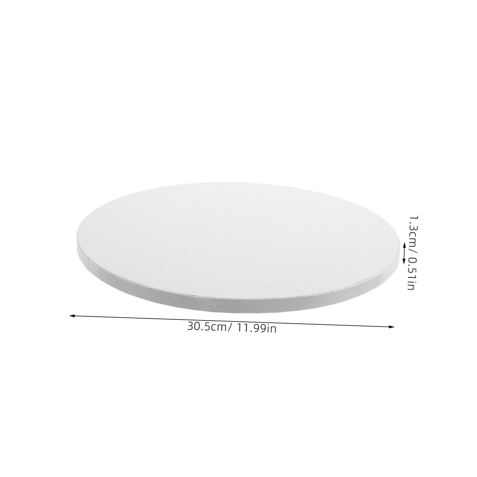 INOOMP 5pcs Cake Boards Thick Corrugated Cake Base for Professional Home Baking Grease Resistant Round Pads for Weddings Birthdays