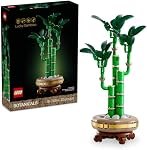 LEGO Botanicals Lucky Bamboo ensemble de construction - Plante artificielle pour décoration intérieure, adultes à partir de 18 ans - Cadeau pour la Saint-Valentin pour lui - Décoration de plante artificielle pour table, bureau, bureau - 10344