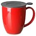 FORLIFE Uni Brew-in-Mug with Tea Infuser and Lid, 16-Ounce, Red