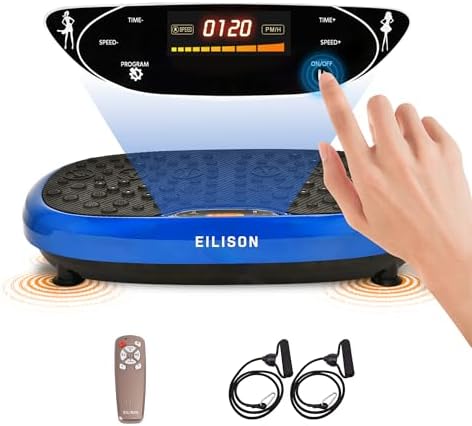 EILISON FitMax 3D XL Vibration Plate Exercise Machine – Whole Body Workout Vibration Platform w/Loop Bands – Lymphatic Drainage Machine for Weight Loss, Shaping, Wellness, Recovery EILISON FitMax 3D XL Vibration Plate Exercise Machine – Whole Body Workout Vibration Platform w/Loop Bands – Lymphatic Drainage Machine for Weight Loss, Shaping, Wellness, Recovery