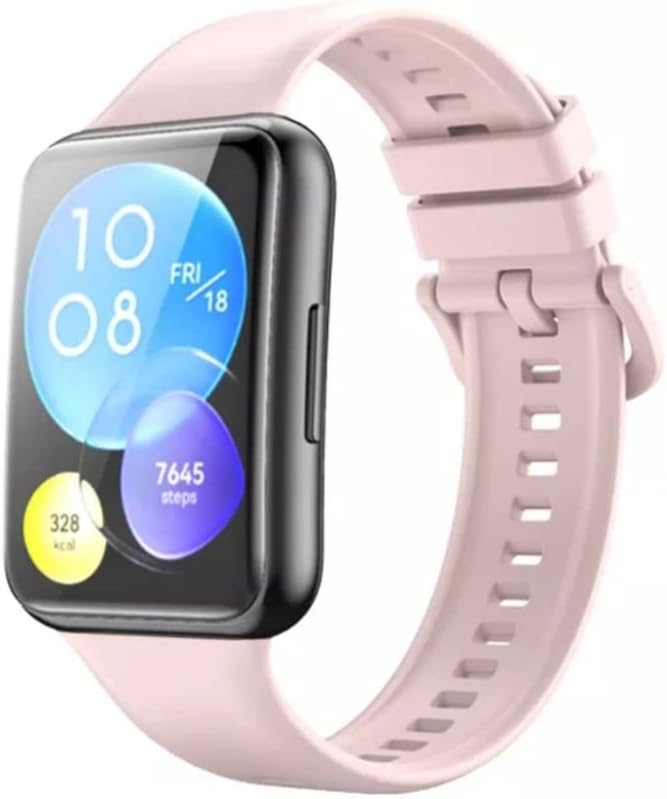 Dado Silicone Replacement band Compatible with Huawei Fit 2 Watch, Solid color watch strap