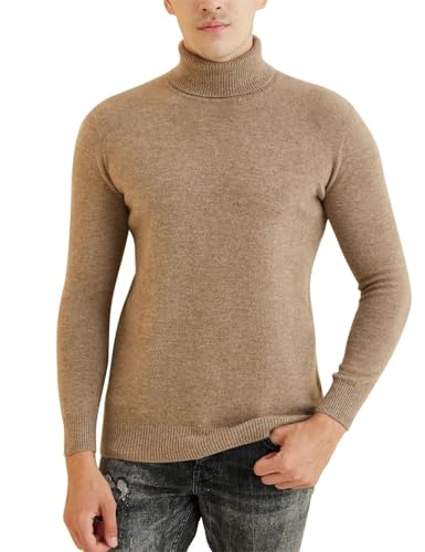 Men’S Merino Wool Turtleneck Knit Pullover Sweater Warm Solid Pattern Long Sleeve Thick Casual Style Jumper Top 5