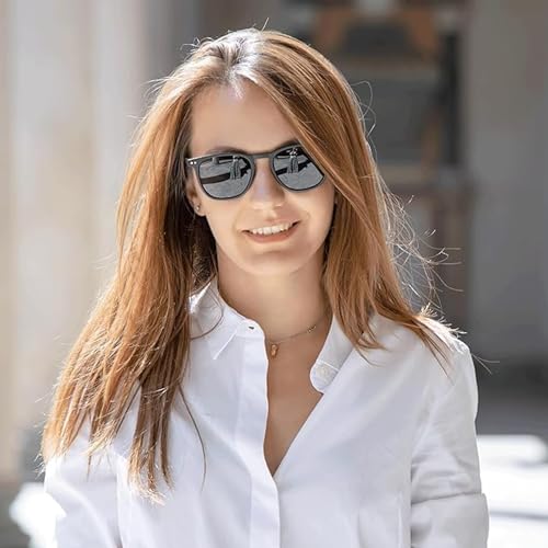 SpadeAces Men Black Lens Polarized Black Full Rim Butterfly Sunglasses For Everyday Outdoor Casual Wear UV Protection Shades(Black) - Image 6