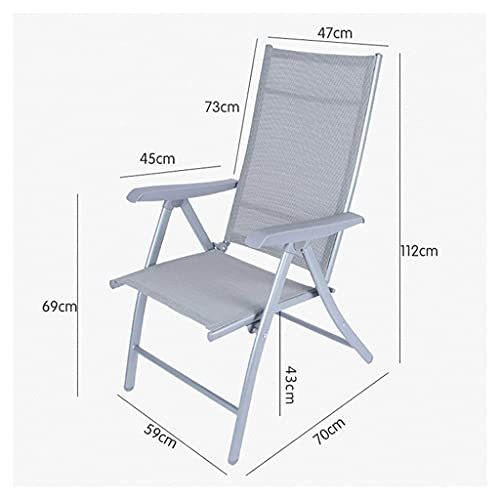 Chaise de camping pliable extra large pour terrasse et plage
