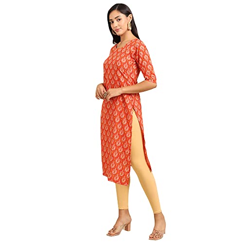 Image of Pinkmint Women's Crepe Digital Print Straight Kurta