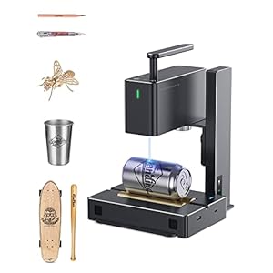 LaserPecker 2 (Pro) lasergraveermachine met beschermhoes, lasergraveermachine 0,05 mm precisie dot 5 W uitgangsvermogen handmatige lasergraveermachine voor hout leer metaal