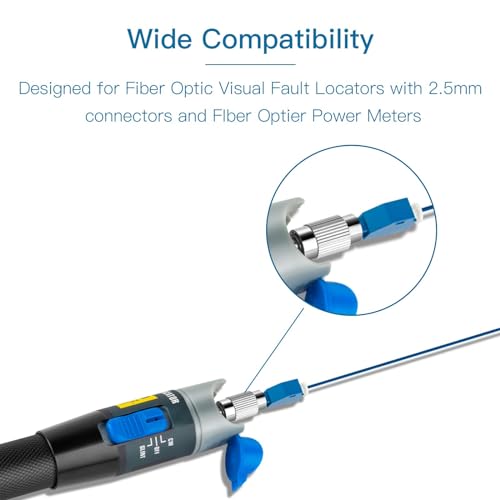 Adaptadores de fibra óptica monomodo FC macho a LC hembra para pruebas VFL de redes de datos 6