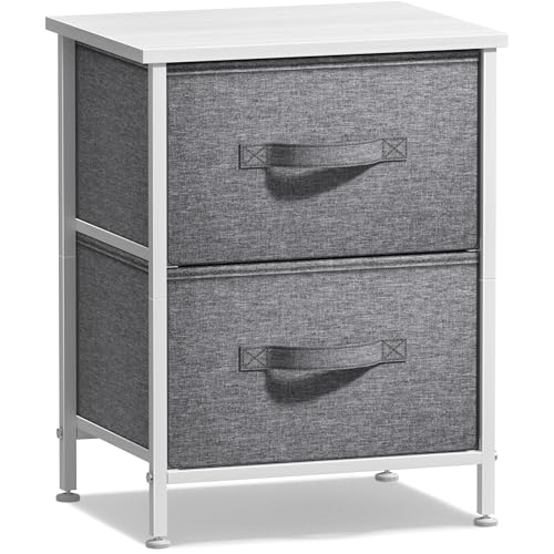 Sorbus Nightstand for Bedroom (2 Drawer, White) - image 8