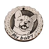 FSSOI Hundemarken mit Gravur für Haustiere Bild-Erkennungsmarken Deluxe-Haustiermarken Solide Kaufest Unzerstörbar