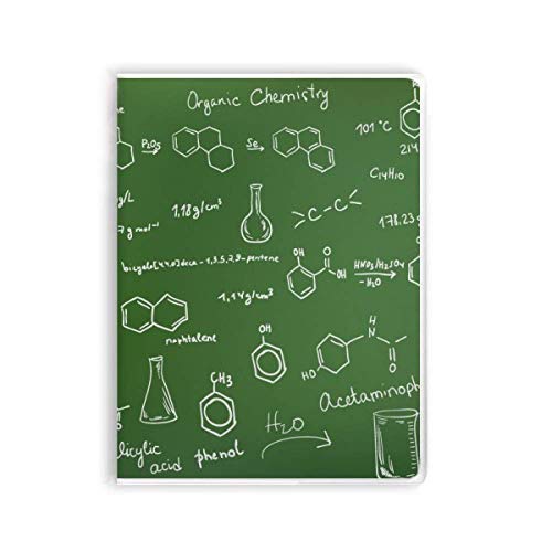 Cuaderno de tapa blanda estructura atómica orgánica para estudiantes de química