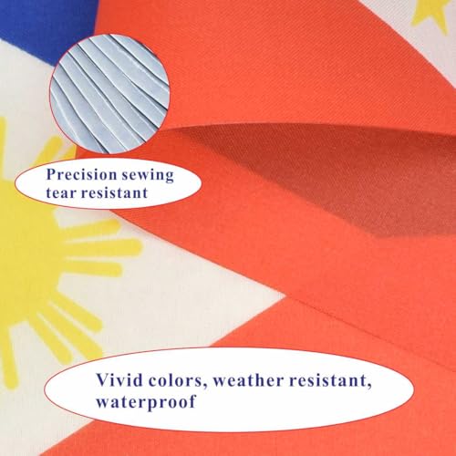 Image of 2 Pack Philippines Flag Banner String Small Mini 66 Feet 60 Pcs Philippine Hanging Flags Decoration