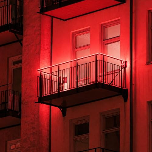 Image of COXO 3 Meters LED Rope Light for Decoration - Waterproof Red SMD Cove Light for Ceiling, Home Decor, LED Pipe Light for Diwali, Festival, Indoor, Outdoor Use (Red, 3 Meter)
