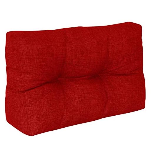 PROHEIM Cojin Palés Tino Lounge - Cojin De Asiento O Respaldo para Sofás Palets - Repelentes A Las Manchas (No Es Un Set), Color:Rojo, Variante:1 Cojín Pequeño De Respaldo 60x40 cm