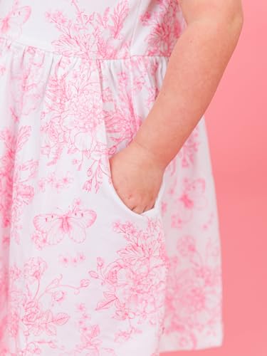 RuffleButts Girls Puff Short Sleeve Bow Twirl Dress3