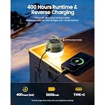 Glocusent 400H Camping Lantern, 5000mAh Rechargeable Lantern, Solar Pocket - Image 3