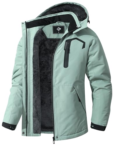 DDQLADY Women's Waterproof Ski Jacket Warm Winter Coat Snowboard Rain Jacket Hooded Windbreaker