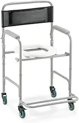 Cadeira de Banho Reforçada e Higiênica com Encosto – Para Idosos, Adultos e Obesos até 130kg | Modelo D30