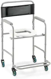 Cadeira de Banho Reforçada e Higiênica com Encosto – Para Idosos, Adultos e Obesos até 130kg | Modelo D30
