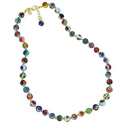 GlassOfVenice Multicolor Murano Glass Mosaic Necklace