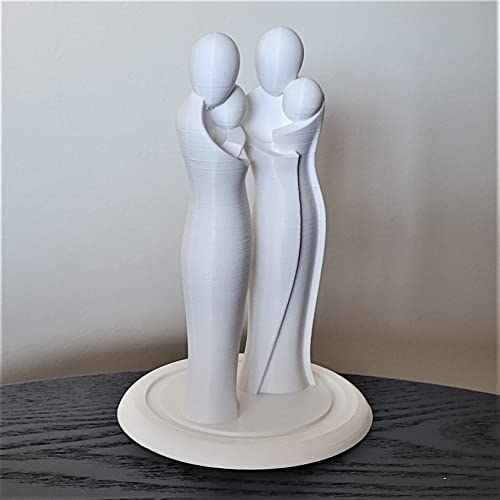 Estatua Familiar Dos Madres con Dos Niños Escultura Elegante miniatura 6