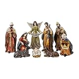 Inmaculada Romero IR Nacimiento de Navidad Misterio con 9 Piezas de 20 cm. Niño Jesús María San José Reyes Magos Ángel