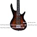 GLARRY Electric Bass Guitar Full Size 4 String Exquisite Stylish Bass with Power Line and Wrench Tool (sunburst)