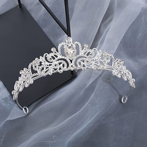 Abaodam Tiara de Strass Flor Menina Headpiece Coroa de Tiara Rainha Princesa Coroa Nupcial Headband