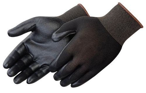 Liberty Glove & Safety F4631BK/L G-Grip Nitrile Foam Palm Coated Plain Knit Glove with 13 Gauge Black Nylon Shell, Large, Black (Pack of 12)