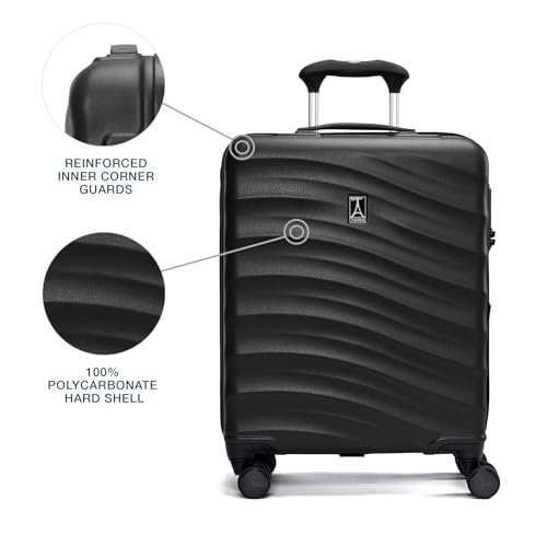Image of Travelpro Maxlite Air V2 Hardside Expandable Carry on Luggage, 8 Spinner Wheels, Lightweight Hard Shell Suitcase, TSA lock, Black, International Carry On 18-Inch
