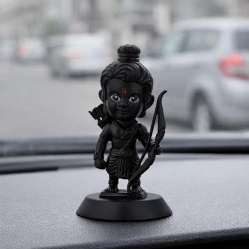 Image of Baby Shiva Idol Murti for Car Dashboard, Home Temple & Office | Mahadev Statue with Trishul | Resin Handcrafted Shiv Ji Murti for Pooja Room Decor, Spiritual Gift & Home Decoration