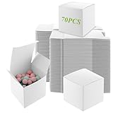 AKOLAFE 70 Stück Versandkarton Warensendung 10x10x10 cm Maxibriefkarton Klein Karton Box mit 3 Dicke Geschenkkarton Wellpappe Weiß für Bücher, DIY, Geschenk
