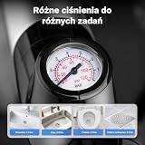 Wiltec Ciśnieniowy przepychacz do rur z manometrem i różnymi końcówkami i akcesoriami, udrażniacz do wc, odpływu liniowego, zlewu, toalety i rur