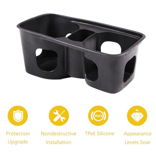 Portavasos para LR Defender 90 110 130 2020-2024 TPE negro miniatura 6