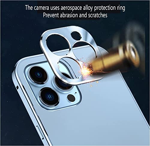 Funda iPhone 13 Pro Max metálica con imán integrado y parachoques rígido oro 6