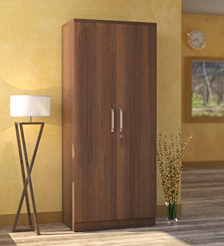 Beloved Two Door Wardrobe in Bronze Walnut Finish by Homiez Decor