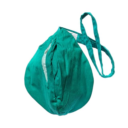 Image of Pure Cotton Chanting Bag or Gomukhi Japa Mala Bag or Cotton Bead Bag with Sakshi Mala Counter (Green)