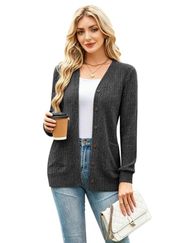 Newchoice ���f�B�[�X �{�^���A�b�v �J�[�f�B�K�� �Z�[�^�[ �|�P�b�g�t��, �_�[�N�O���[, Small