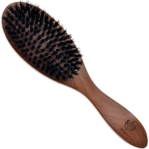Murai By Giorgio Gm6F Oval Cherrywood Beard Club Hair Brush And Firm Boar Bristle Facial Brush For Beard Care - Exfoliating Natural Boar Bristle Brush For Mens Grooming And Hair Care #TOP11