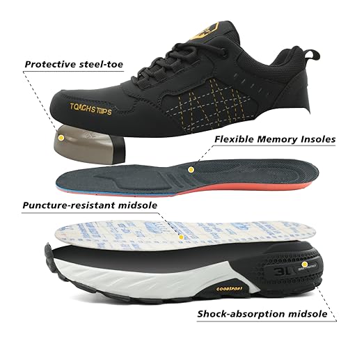 Steel Toe Shoes for Men Women Puncture Proof Safety Work Sneakers Lightweight Comfortable Indestructible Utility Shoes4