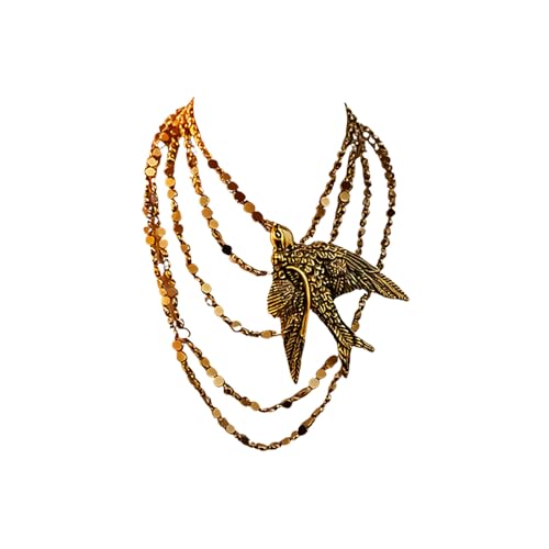 Collier pendentif oiseau de luxe : le cadeau idéal pour femme avec perles complexes