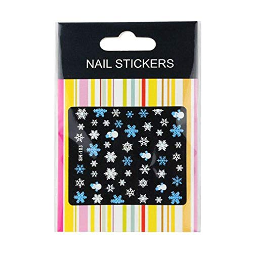 Preisvergleich Produktbild Kashyk 1pc3D Nagelkunstaufkleber / Weihnachtsschneemann / umweltfreundliche ungiftige / DIY Selbstklebende Nagelaufkleber / wasserdichte dauerhafte / Körperkunst / kleiden Oben