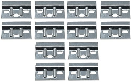 fiXte Heavy Duty Kitchen Cabinet Hanging Brackets Hanger Plate for Wall Mounting Cupboards 63mm x 38mm x 1.6mm (12 Pack)