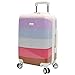 Nicole Miller New York Rainbow Luggage Collection - 20 Inch (ABS+PC) Hardside Carry On Suitcase - Durable Lightweight Bag with 8-Rolling Spinner Wheels (Rainbow Lavender)