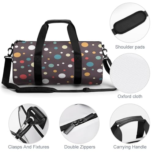 Sac de week-end léger au motif à pois pour voyager avec style